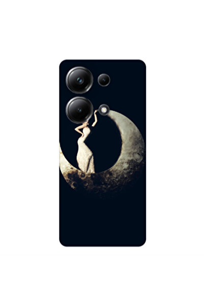 Other Xiaomi Poco M6 Pro 4G Woman in moon Transparent Silicone TPU Θήκη