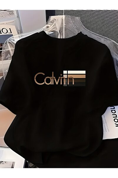 799 Trendy Printed Casual T-Shirt, Short-Sleeved Round Neck Slightly Stretchy...