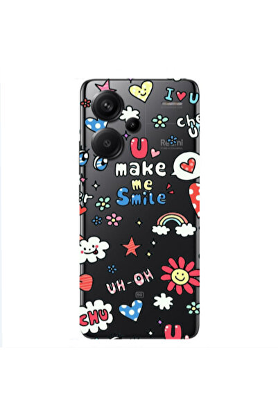 Other Xiaomi Redmi Note 13 Pro+ 5G Rainbow flowers Transparent Silicone TPU Θήκη