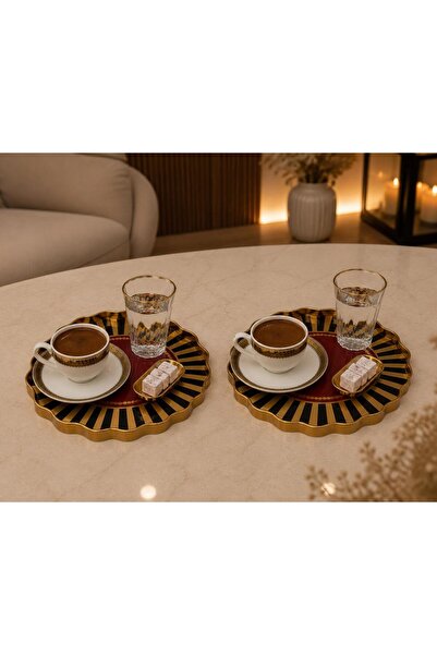 netteucuzluk 2-Piece Butterfly Patterned Glass Presentation Tray and Wall Acc...