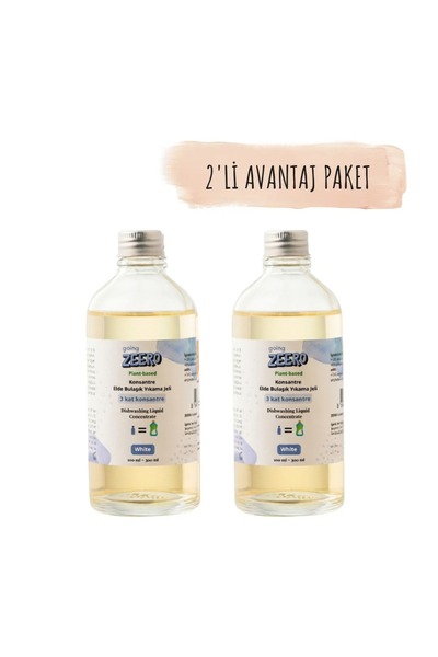 Going Zeero Elde Bulaşık Yıkama Deterjanı (2'li Paket Hassas Formül & Kokusuz)
