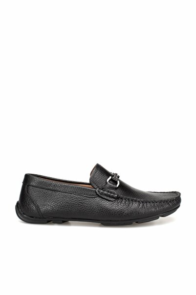Alba Siyah Hakiki Deri Tokalı Erkek Loafer