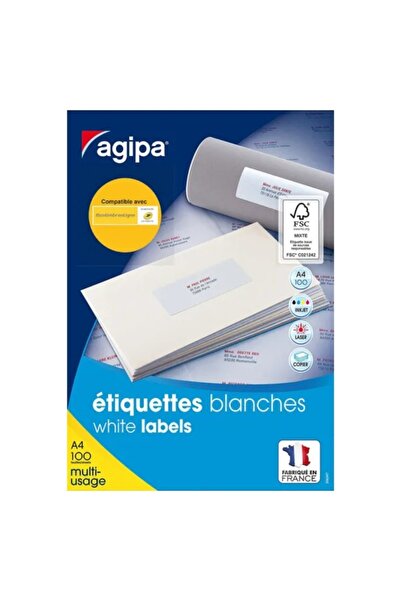 MC Micostore Etichete autocolante 100981, 18/A4, 63,5x46,6mm, alb, 100 coli/t...