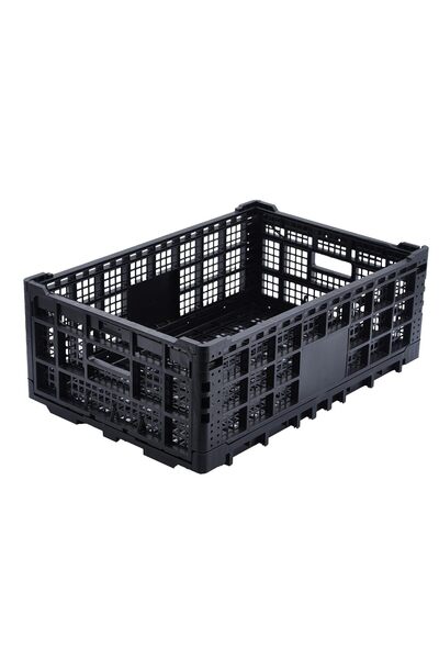 Garvee Foldable Plastic Storage Box, 52L – Set of 10 Sturdy Collapsible Crate...
