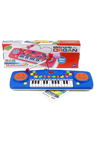 adar Orga electronica 25 clape, cu microfon si functii multiple, Multicolor, 3+