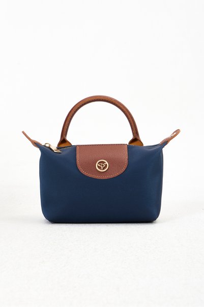 Garbalia Giza Satin Small Size Women's Navy Blue Shoulder Bag
