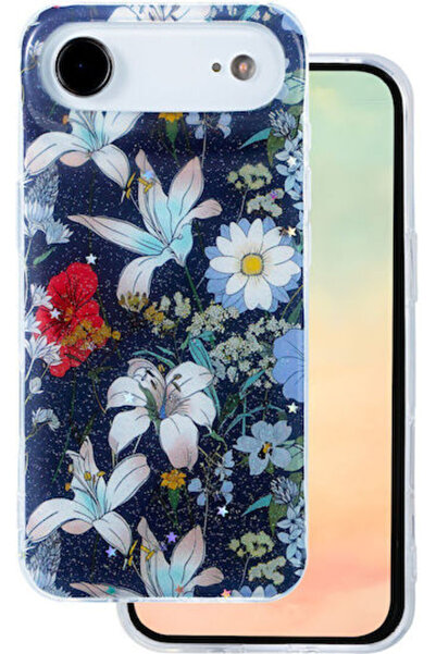 Telforceone Glow Glam Πίσω Κάλυμμα Σιλικόνης 2mm Μπλε (iPhone Air)
