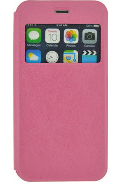 Other 4-OK Book Συνθετικό Δέρμα Ροζ (iPhone 6/6s) Κωδικός: FBWI6P