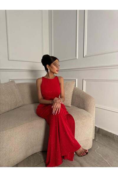 it's Mine red evening dress
