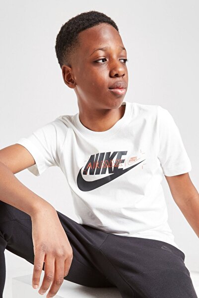 Nike Sportswear Air Max Kids Tee Grafik Baskılı Çocuk Tişört Beyaz