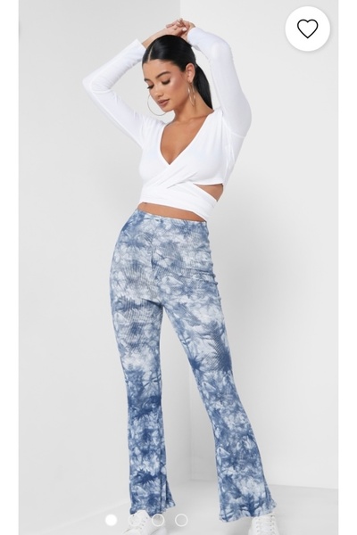 Merlot Spanish Style Tie-Dye Patterned Ribbed Leggings