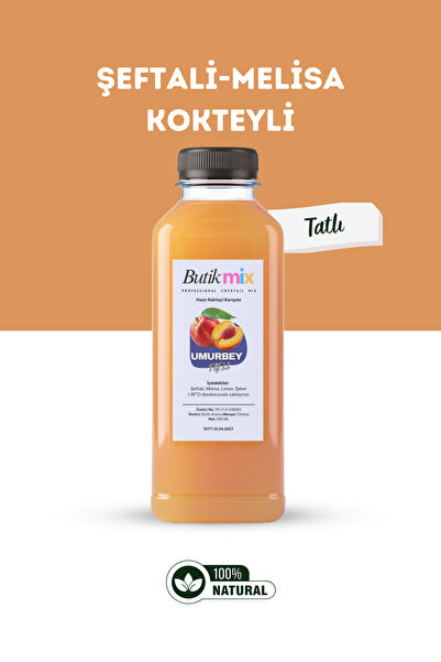 butik içki Umurbey Hazır Kokteyl Karışımı 500ml - (Şeftali-Melisa)