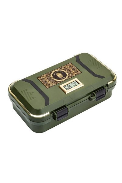 Lubinski Yeni Stil Nem Göstergeli Seyahat Puro Kutusu Humidor Kırılmaz Plasti...
