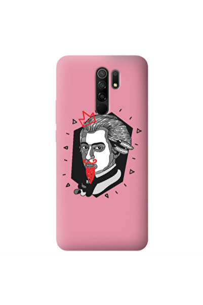 Other Xiaomi Redmi 9 Bearded Pink Colored Silicone TPU Θήκη