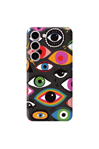 Other Samsung S23 Plus Colorful eyes Black Colored Silicone TPU Θήκη