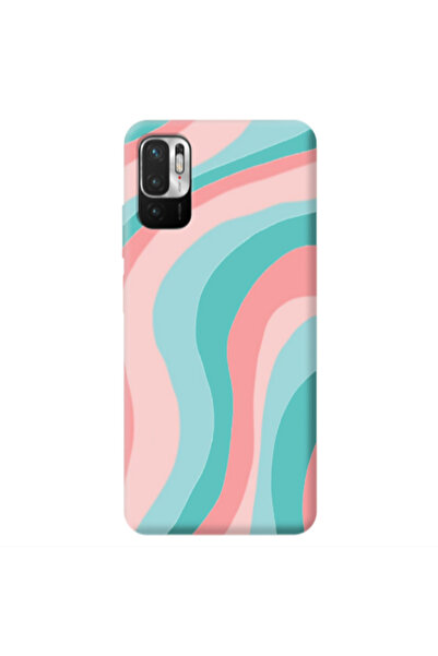 Other Xiaomi Redmi Note 10 Pro 5G Colored lines Turquoise Colored Silicone TP...