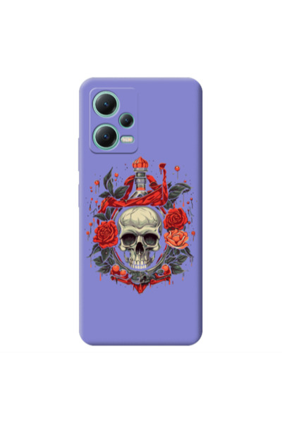 Other Xiaomi Redmi Note 12 Pro 5G Flower head Purple Colored Silicone TPU Θήκη