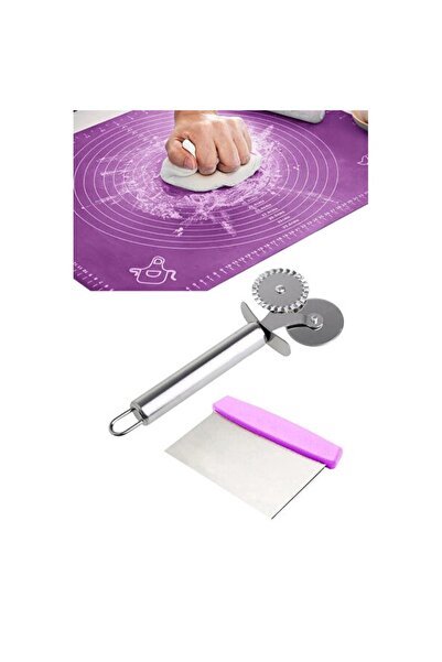 Empressco 3-Piece Silicone Dough Rolling and Cutting Set, Perfect for Pizza a...