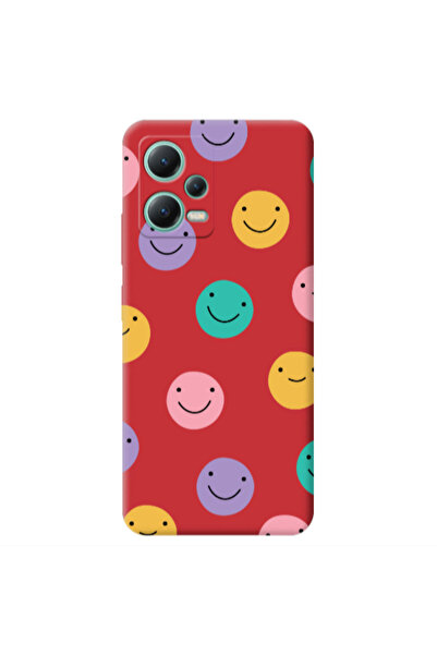 Other Xiaomi Redmi Note 12 Pro 5G Colorful smiles Red Colored Silicone TPU Θήκη