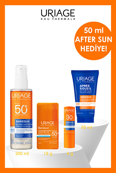 Uriage BARIESUN SPF50+ Yüz & Vücut Seti|200ml Çift Fazlı Sprey+ 18g Invisible...