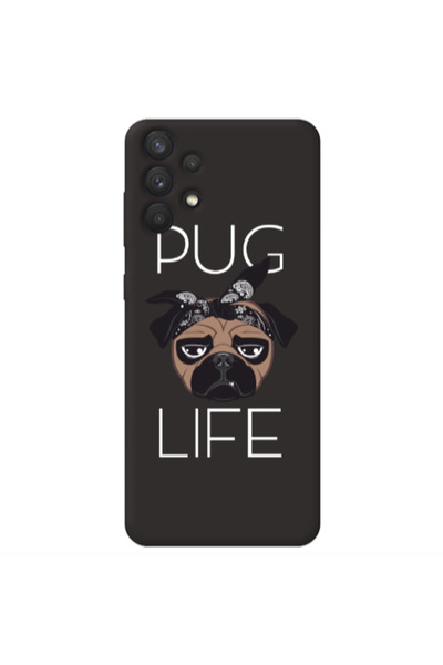 Other Samsung A32 4G Pug Life Black Colored Silicone TPU Θήκη
