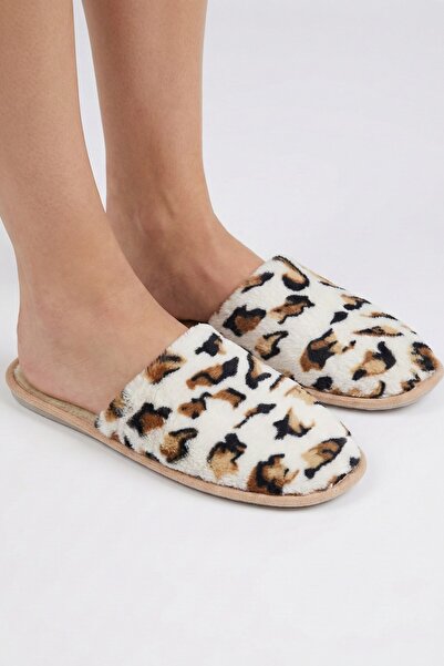 hadiora Leopard Patterned Plush House Slippers - Soft Textured Comfortable Ho...