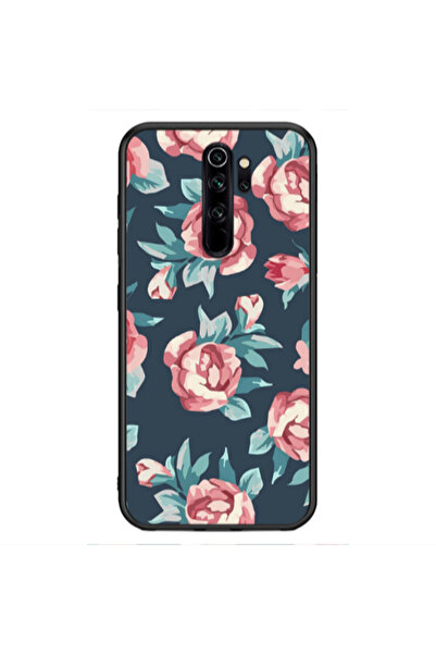 Other Xiaomi Redmi Note 8 Pro Purple roses Black Glossy Θήκη