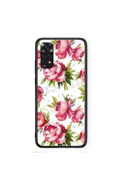 Other Xiaomi Redmi Note 11S NFC Pink Roses Black Glossy Θήκη