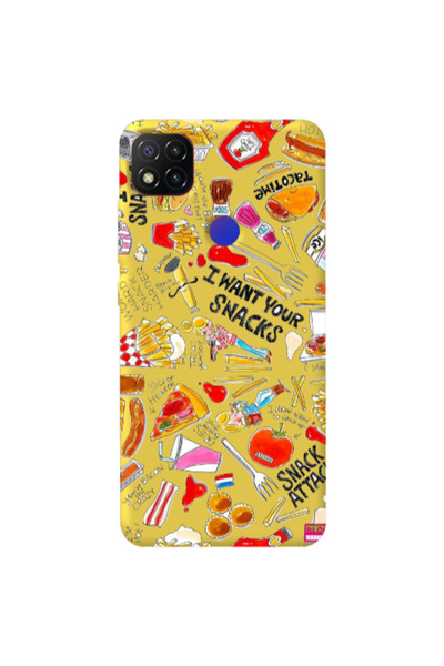 Other Xiaomi Redmi 9c Snack attack Yellow Colored Silicone TPU Θήκη