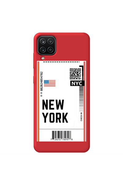 Other Samsung A12 New York NYC Red Colored Silicone TPU Θήκη