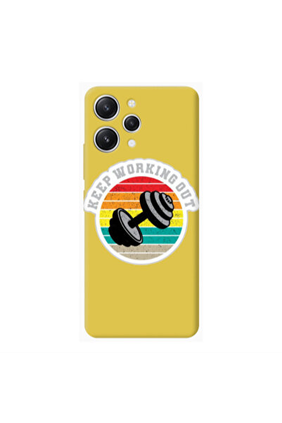 Other Xiaomi Redmi 12 Keep working out Yellow Colored Silicone TPU Θήκη