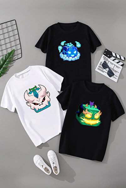 MAGORS Blox Fruits Printed 3-Piece Combination Regular Fit 100% Cotton Childr...