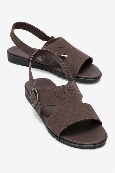 CCWAY AYAKKABI Buckle Cross Women's Sandals Brown