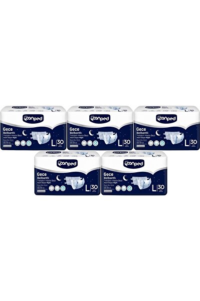 Canped Adult Diapers with Waist Band Night Night L - Large - Large 150 Pieces