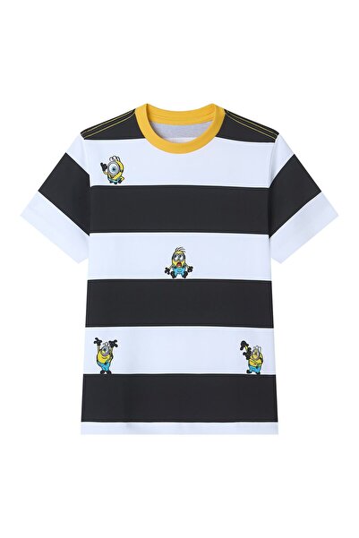 Giordano Kids' Minions Peekaboo Stripe Graphic Tee