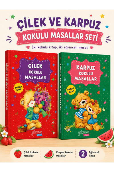 Yakamoz Yayınları 2 Kitap. Çilek ve Karpuz kokulu Masallar