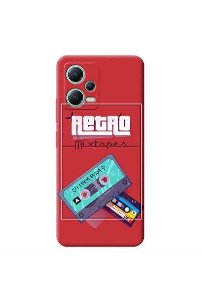 Other Xiaomi Redmi Note 12 Pro 5G Mixtapes Red Colored Silicone TPU Θήκη