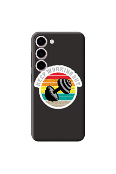 Other Samsung S23 Plus Keep working out Black Colored Silicone TPU Θήκη