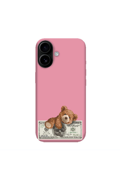 Other Apple Iphone 16 plus Money Style Pink Colored Silicone TPU Θήκη