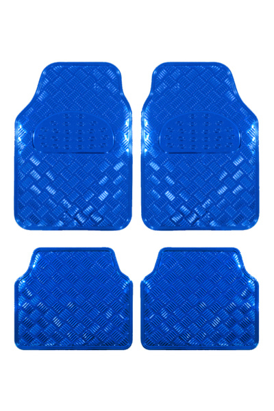 Avex Covorașe auto universale, model diamant, culoare albastru cromat