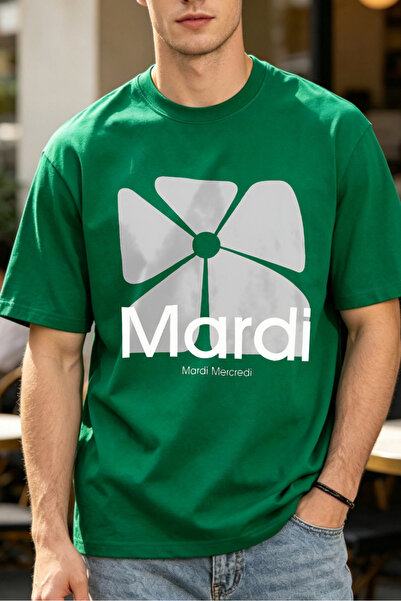 Fleck Casual Style T Shirts For Men Mardi Mercredi Graphic Print Mens Printed...