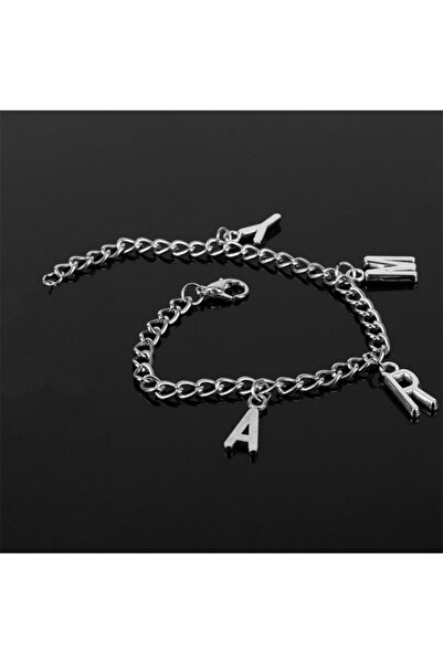 Choice 20cm silver New Simple Retro Punk Jimin ARMY Letter Bracelet Women Men...