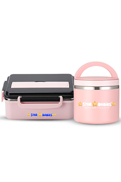 STAR BABiES - Stainless steel lunch box with food jar combo