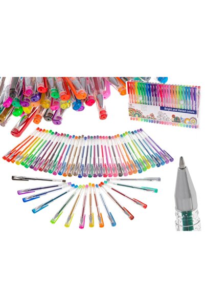 OEM Set de 50 de bucăți, pixuri cu gel cu sclipici multicolore