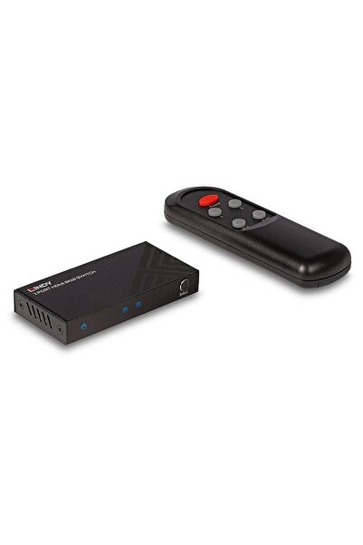 LİNDY HDMI Switch, 2 Ports, 8K Ultra High Speed, HDR, Black