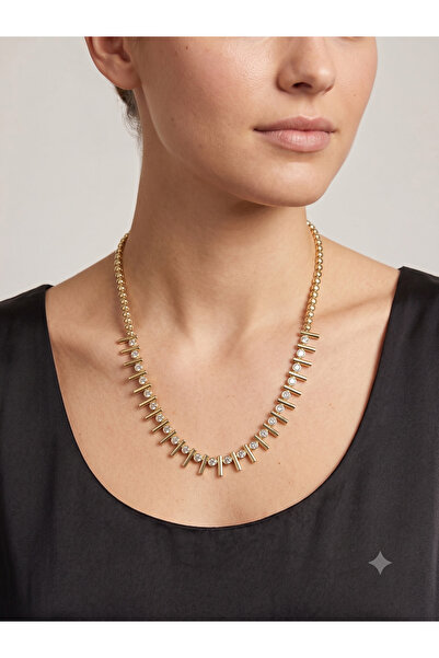 BİJU YILMAZ 26Vipkl03 - Vip Solaris Necklace with Stone