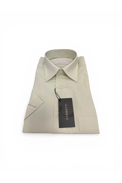 OEM Camasa barbati ivory, maneca scurta, slim fit bumbac-poliester, marimea S...