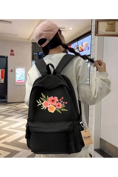 Toum Flower Series Printed School, Classroom, Course Backpack