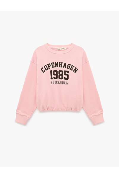 Koton Raised Long Sleeve Crew Neck Sweatshirt