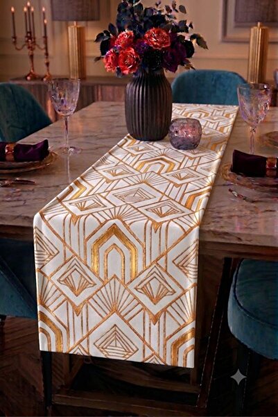 EFSANE PET Premium Table Runner with Digital Printed Line Pattern, Decorative...